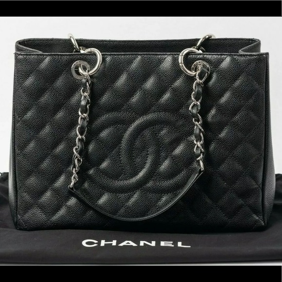 **SOLD** Chanel Black Caviar GST Tote Authentic - Picture 4 of 10